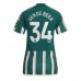 Tanie Strój piłkarski Manchester United Donny van de Beek #34 Koszulka Wyjazdowej dla damskie 2023-24 Krótkie Rękawy